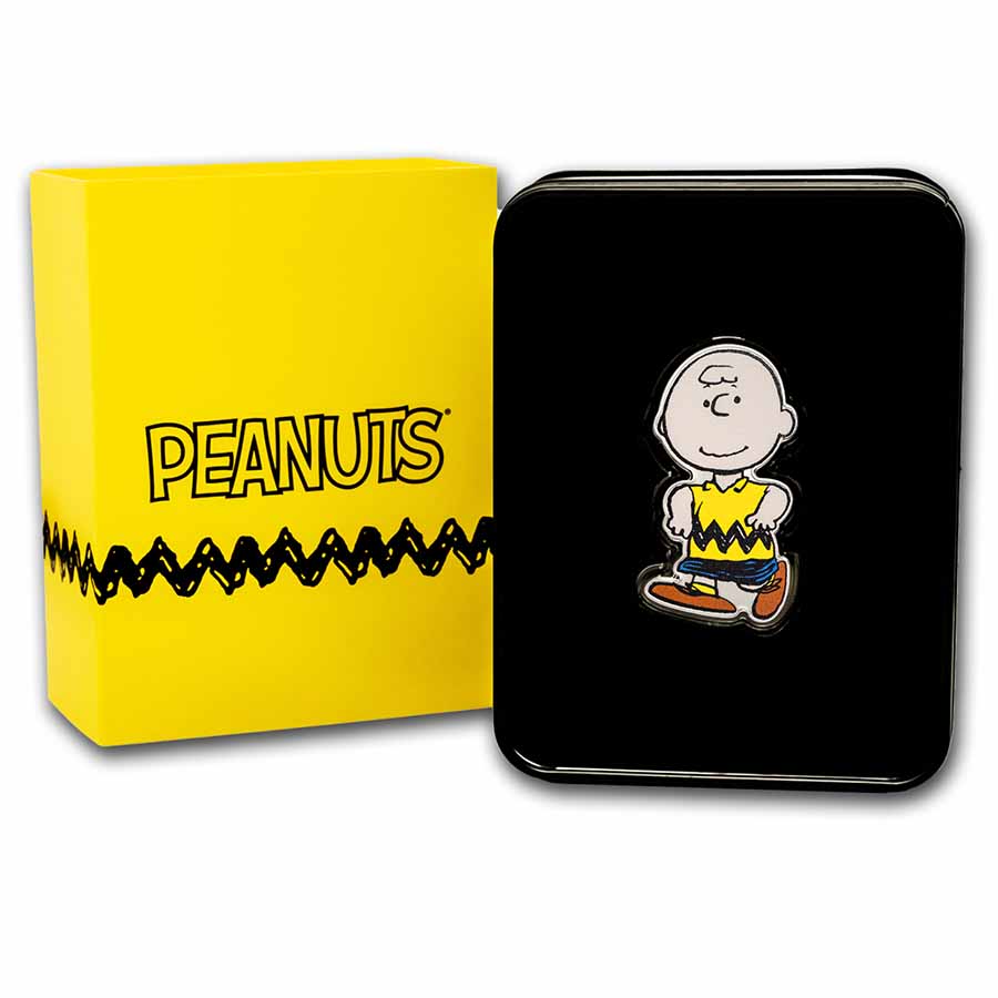 Peanuts® Colorized Charlie Brown Shaped 1 oz Silver | eBay